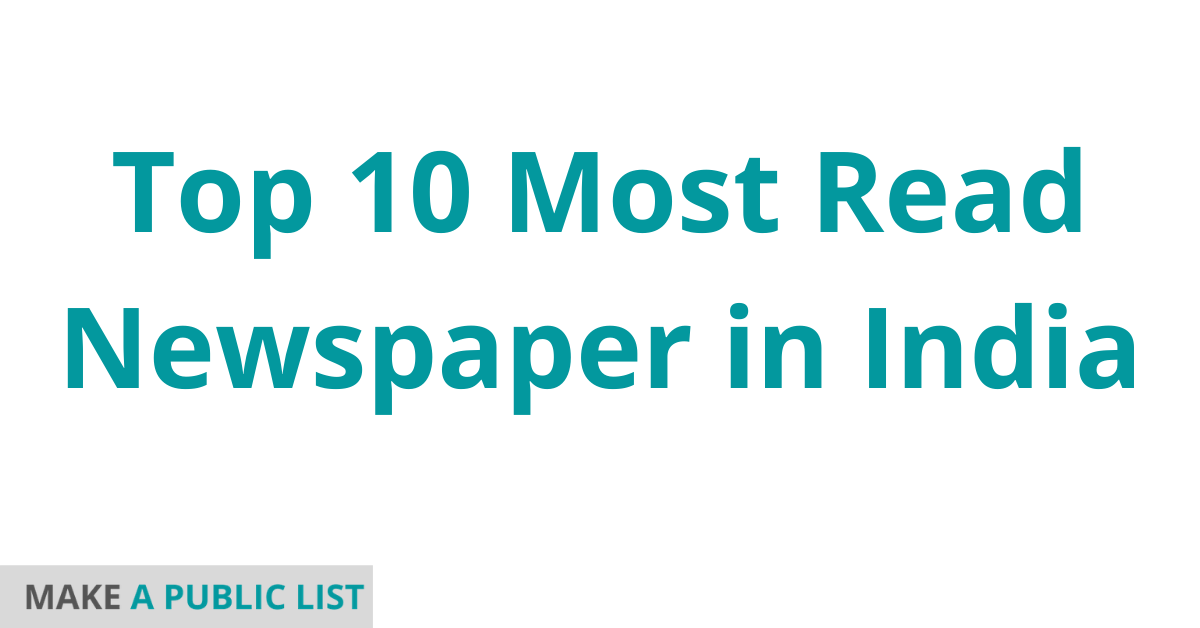 Top 10 Most Read Newspaper in India