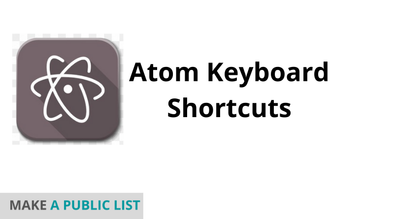 Atom Keyboard Shortcuts