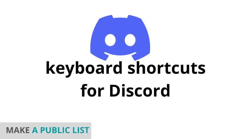 Keyboard shortcuts for Discord