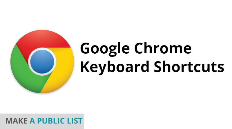 Google Chrome Keyboard Shortcuts