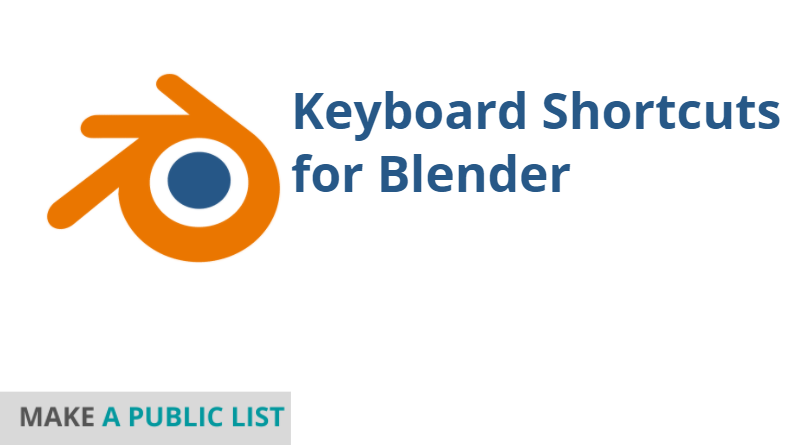 Keyboard Shortcuts for Blender