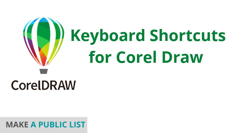 Keyboard Shortcuts for Corel Draw