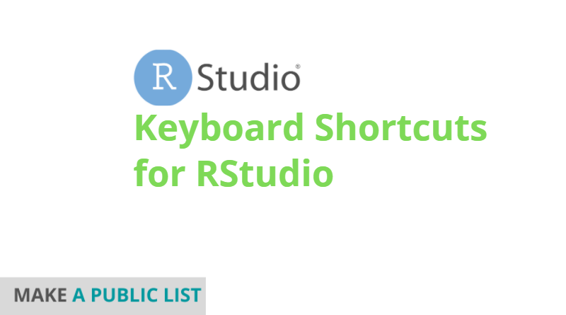 Keyboard Shortcuts for RStudio
