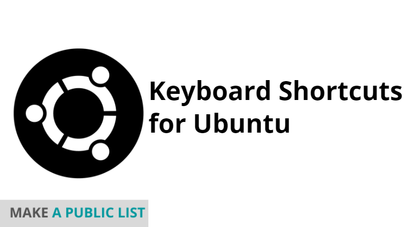 Keyboard Shortcuts for Ubuntu