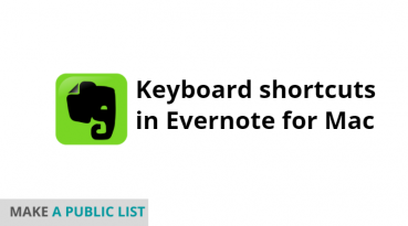 keyboard shortcuts evernote for mac